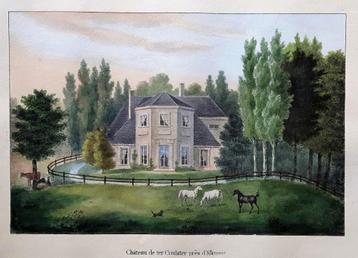 Alkmaar. Het huis Ter Coulster bij Heiloo. Litho uit 1842 beschikbaar voor biedingen