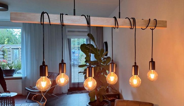 Hanglamp, Huis en Inrichting, Lampen | Hanglampen, Zo goed als nieuw, 75 cm of meer, Ophalen
