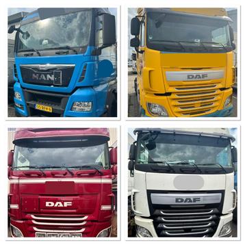 ✅ 4 x DAF XF te koop / 1 x Man TGX van transportbedrijf beschikbaar voor biedingen