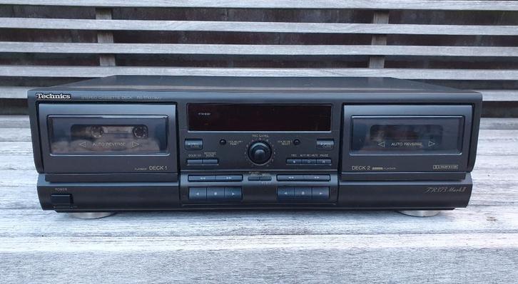 Technics RS TR373 cassettedeck, Audio, Tv en Foto, Cassettedecks, Dubbel, Overige merken, Auto-reverse, Tape counter, Ophalen