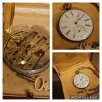 Vintage Antieke Zakhorloge Zilver Zie Foto's, Overige merken, Zakhorloge, Staal, 1900 tot 1930