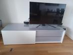Moderne strak stijlvol wit tv-meubel, Ophalen, 150 tot 200 cm, Zo goed als nieuw, Minder dan 100 cm