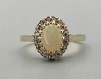 Gouden Vintage ring edelsteen opaal en diamanten. 2025/716., Overige kleuren, ., Nieuw, Ophalen of Verzenden
