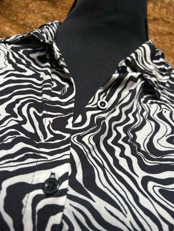 Nieuwe Zebraprint Blouse, travelstof. Maat L. beschikbaar voor biedingen
