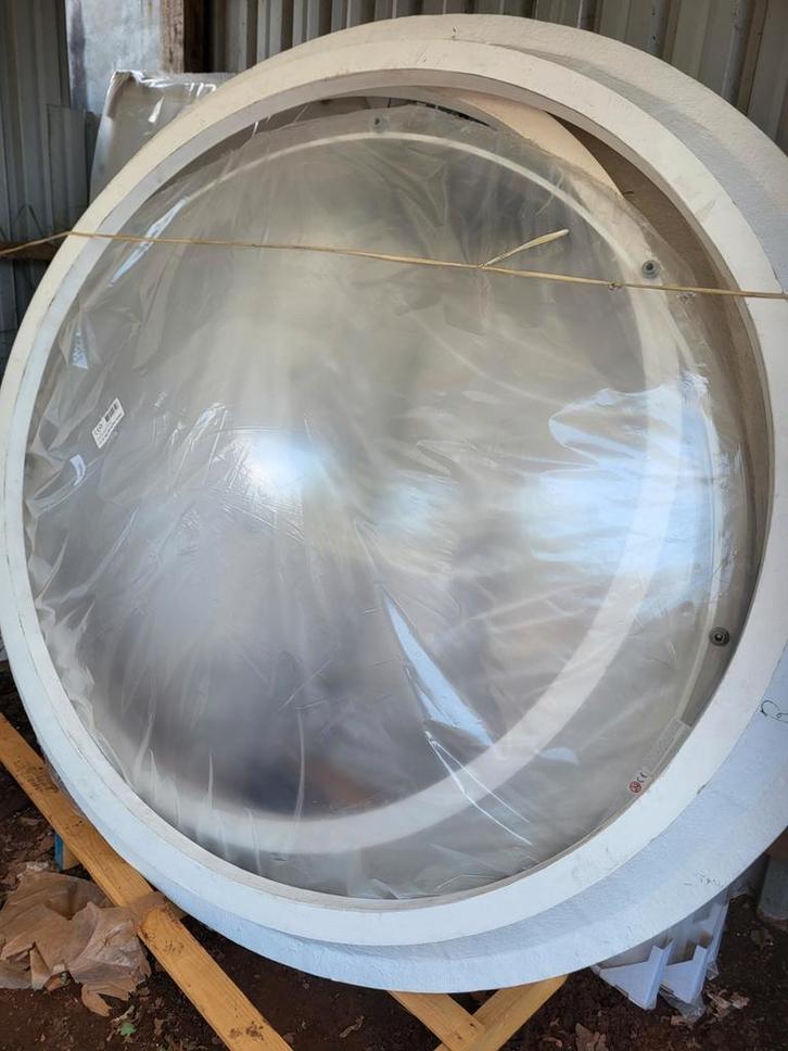 Lichtkoepel dubbel wandig dakkoepel 160cm rond met onderrand, Doe-het-zelf en Verbouw, Glas en Ramen, Nieuw, Overige typen, Minder dan 80 cm