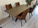 Eettafel, massief eiken, Ophalen, Gebruikt, Zie foto's, Eikenhout
