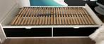 Ikea bed zwart wit 90x200 met lades, Huis en Inrichting, Slaapkamer | Bedden, Ophalen, Gebruikt, 90 cm, Eenpersoons