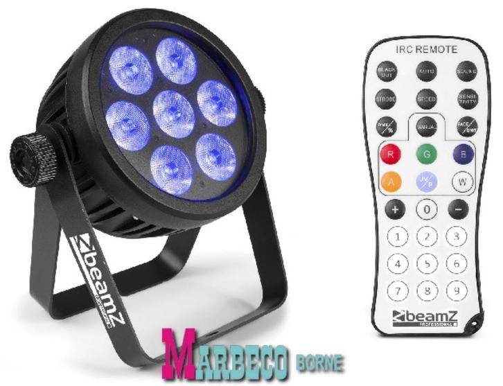 Aluminium LED Par Pro, 7x14 watt, ProPar RGBA-UV-CW/WW, Muziek en Instrumenten, Licht en Laser, Nieuw, Licht, Geluidgestuurd, Kleur