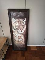 Schilderij Tijger met Welp - Ingelijst, Antiek en Kunst, Kunst | Schilderijen | Klassiek, Ophalen of Verzenden