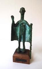 Bronzen beeld staande figuur jas en staf Griekenland 2520-b, Ophalen of Verzenden, Brons