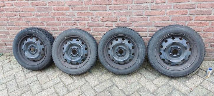4 winterbanden voor Kia Picanto, Auto-onderdelen, Banden en Velgen, Banden en Velgen, Winterbanden, 14 inch, Gebruikt, Ophalen