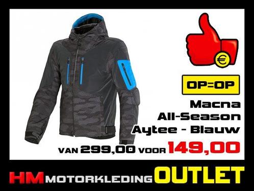 Textiel Softshell motorjas Macna Aytee All-Season - Blauw, Motoren, Kleding | Motorkleding, Jas | textiel, Nieuw met kaartje, Ophalen