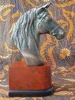Mooi oud brons beeld uit Engeland van een paardenhoofd., Antiek en Kunst, Antiek | Koper en Brons, Ophalen of Verzenden, Brons
