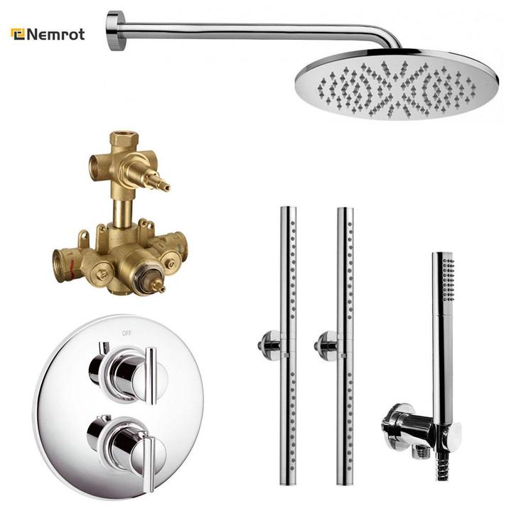 Huber Tratto inbouw doucheset met side body spray's,, Doe-het-zelf en Verbouw, Sanitair, Nieuw, Douche, Chroom, Ophalen of Verzenden