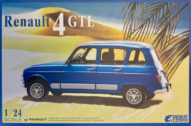 Coelianmodels, Ebbro 25011, Renault 4 GTL, 1/24, € 32,99, Hobby en Vrije tijd, Modelbouw | Auto's en Voertuigen, Nieuw, Auto, Groter dan 1:32