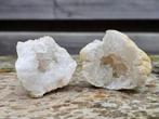 Mooi bergkristal geode paartje, Ophalen of Verzenden, Mineraal