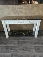 Sidetable marmerlook, Huis en Inrichting, Tafels | Sidetables, Ophalen, Gebruikt, 100 tot 150 cm, 25 tot 50 cm