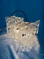 Vintage ijsglas wandlamp met 5 glazen schijven jaren 1960, Ophalen of Verzenden, Gebruikt, Glas