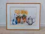 Stilleven in aquarel, fraai gelijst, Ophalen of Verzenden