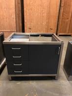 Mooi horeca RVS onderstellen met deurtjes en lades bieden, Ophalen, Gebruikt, 100 tot 150 cm, Wilnic