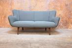 ZGAN! fraaie blauw/groene stoffen Leolux Julita designbank, Hout, Leolux, Leolux, Design