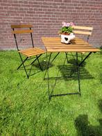 Tuinset Balkonset Hardhout, Tuin en Terras, Tuinset, Hardhout, 2 zitplaatsen, Zo goed als nieuw