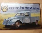 pickup retro metalen wandbord reclame 2cv 2 cv eend, Nieuw, Ophalen of Verzenden