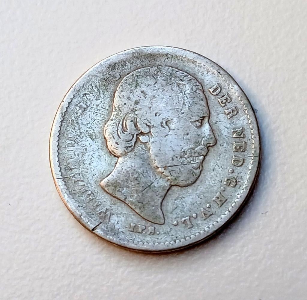 25 Cent 1890 - A, Postzegels en Munten, Munten | Nederland, Koning Willem III, Verzenden, Zilver, 25 cent