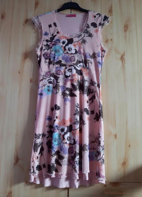 Zomer midi jurk van Moglie in laagjeslook. Maat XL., Kleding | Dames, Jurken, Zo goed als nieuw, Maat 46/48 (XL) of groter, Overige kleuren