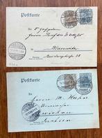 DUITSLAND REICH 2 BRIEFKAARTEN wv 1 MET PLAATFOUT 1906 /E4, Ophalen of Verzenden, Europa
