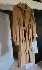 Beige Bruinige jurk drole de copine mt 38 40, Maat 38/40 (M), Bruin, Verzenden, Zo goed als nieuw