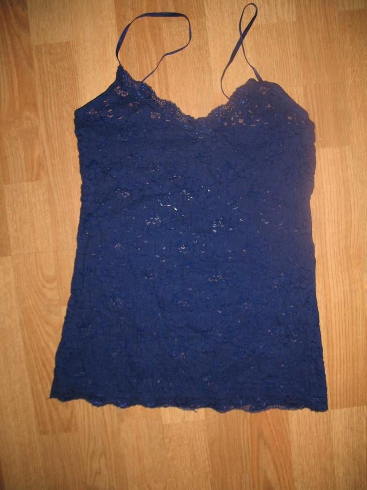 Didi Top Kobalt Blauw Kant Stretch Maat M, Kleding | Dames, Tops, Nieuw, Maat 38/40 (M), Blauw, Zonder mouw, Ophalen of Verzenden