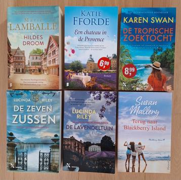 Zes mooie romans  Tussen €2,50 en €4. Samen €18 beschikbaar voor biedingen