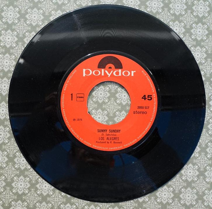 los alegres - sunny sunday, Cd's en Dvd's, Vinyl Singles, Gebruikt, Single, Overige genres, 7 inch, Ophalen of Verzenden