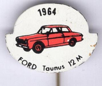 1964 FORD Taunus 12 M rood op blik auto speldje ( B_106 ) beschikbaar voor biedingen
