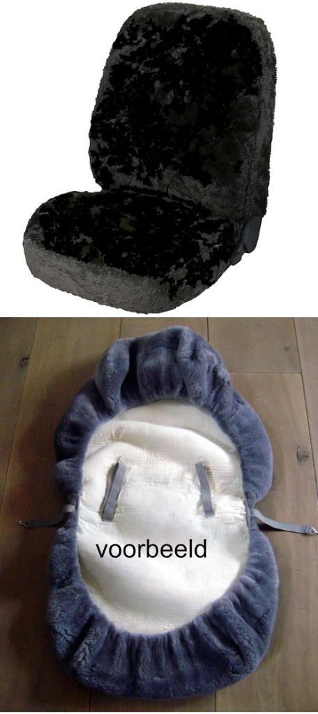 Twee autostoelhoezen van schapenvacht, Auto diversen, Autohoezen, Zo goed als nieuw, Universeel, Ophalen of Verzenden