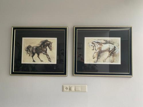 Set Ingelijste Paardenprenten – Klassieke Kunstwerken, Antiek en Kunst, Kunst | Schilderijen | Klassiek, Ophalen
