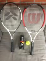 2 tennisrackets en ballen, Ophalen, Gebruikt, Racket, Wilson