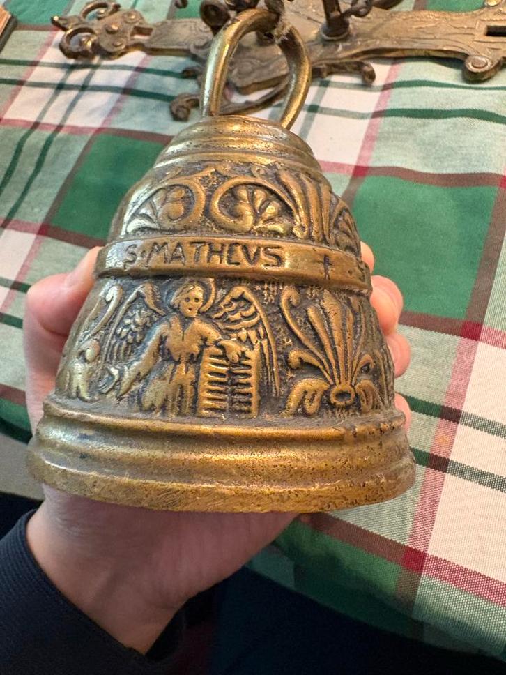 Antieke Kloosterbel met afbeeldingen, Antiek en Kunst, Antiek | Koper en Brons, Ophalen