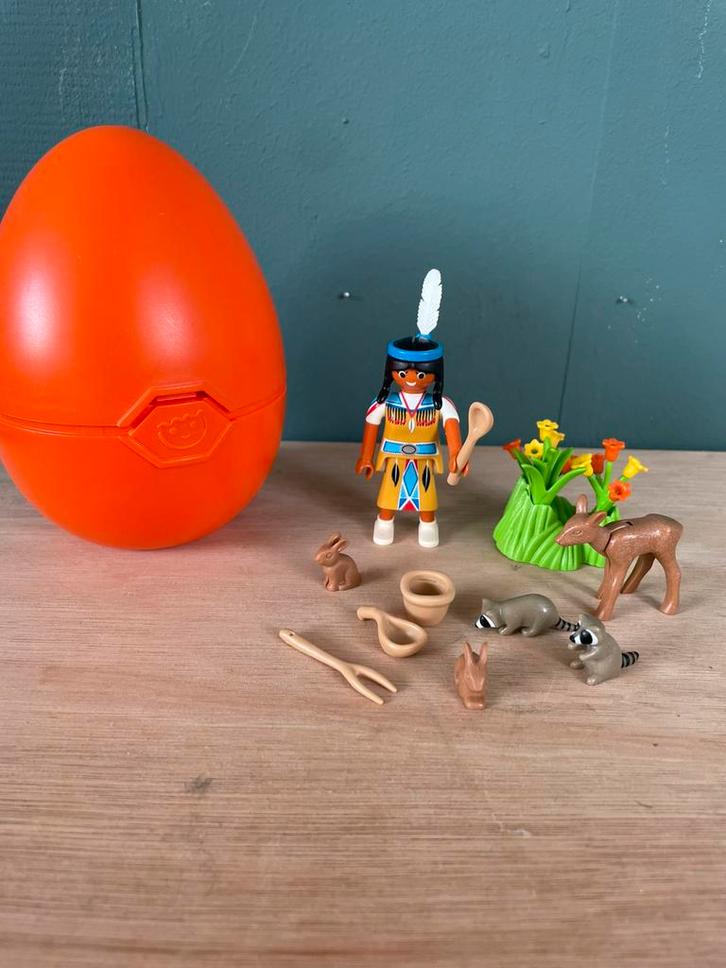 Playmobim indiaan met dieren, Kinderen en Baby's, Speelgoed | Playmobil, Zo goed als nieuw, Ophalen of Verzenden