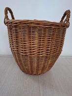 Ronde, rieten mand, Diameter 21 cm en 21 cm hoog, Huis en Inrichting, Woonaccessoires | Schalen en Manden, Ophalen, Mand, Rond