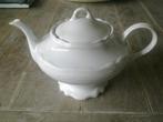 Brocante theepot wit porselein, Antiek en Kunst, Curiosa en Brocante, Ophalen of Verzenden