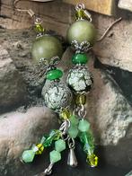 Groene Hangers - Handgemaakt, Sieraden, Tassen en Uiterlijk, Oorbellen, Overige materialen, Hangers, Met edelsteen, Nieuw