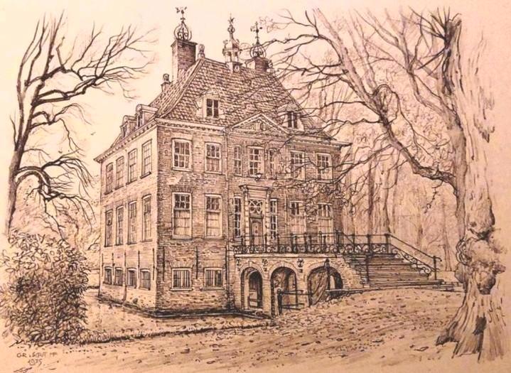 Nieuwegein ... Kasteel Rijnhuizen......, Antiek en Kunst, Kunst | Tekeningen en Foto's, Ophalen of Verzenden