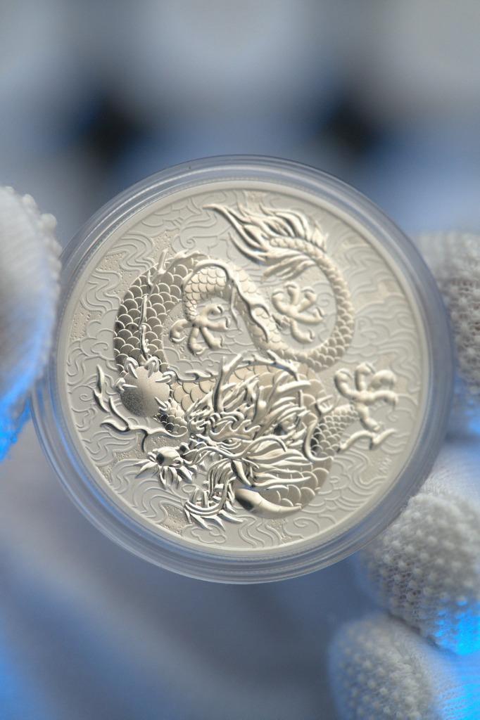 1 troy ounce Silver Dragon Coin, 2021, Postzegels en Munten, Edelmetalen en Baren, Zilver, Verzenden