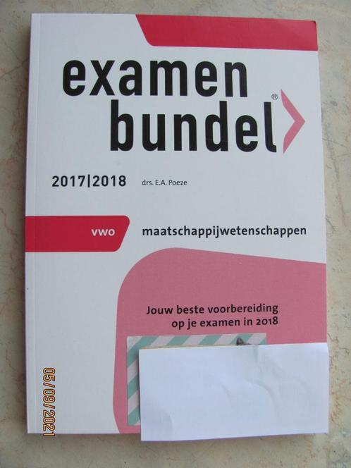 NIEUWSTAAT Examenbundel MAATSCHAPPIJWETENSCHAPPEN 2017 2018, Boeken, Schoolboeken, Zo goed als nieuw, Overige vakken, VWO, Ophalen of Verzenden