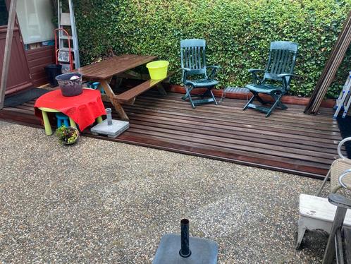 HARDHOUT PARTIJ RABATDELEN BANKIRAI 550 cm lang +, Tuin en Terras, Terrasdelen en Vlonders, Gebruikt, Hout, Ophalen