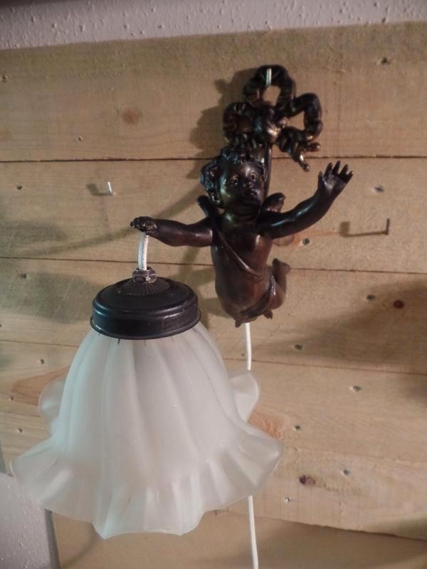 2 zamak putty lampjes, Antiek en Kunst, Antiek | Lampen, Ophalen of Verzenden