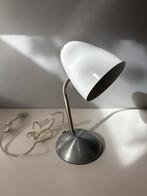 Hema Bureaulamp - Wit/Zilver, Ophalen of Verzenden, Gebruikt, Metaal, Minder dan 100 cm