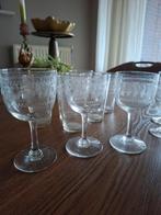 Vintage Glazen met Meander Motief, Ophalen of Verzenden